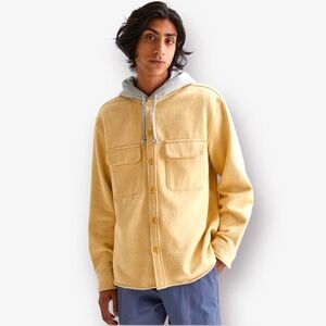 BDG Button-Up Hooded Shacket Size XL
